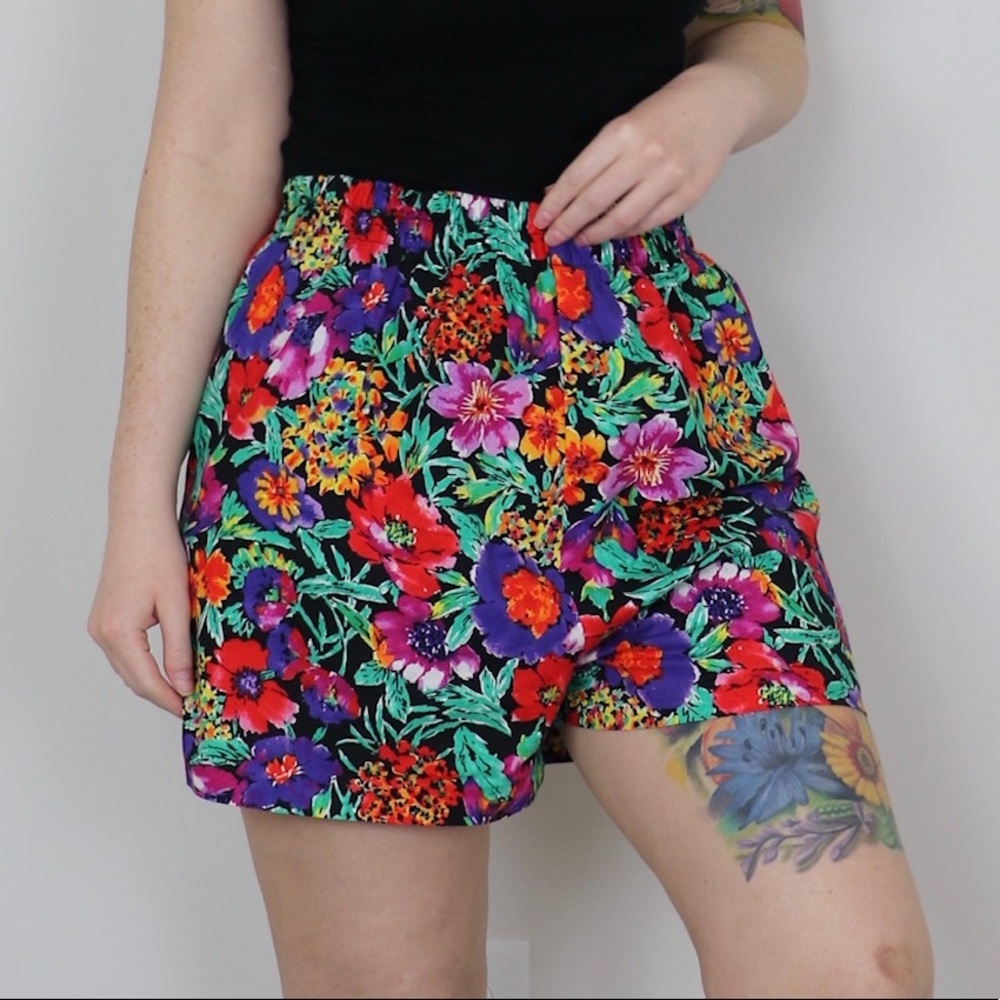 Vintage Byer California Colorful Floral Shorts - Picture 1 of 3